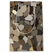 Kleurrijke muurstenen patroon medium cadeauzakje (Voorkant)