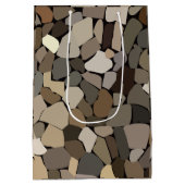 Kleurrijke muurstenen patroon medium cadeauzakje (Achterkant)