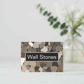 Kleurrijke muurstenen patroon visitekaartje (Staand voorkant)