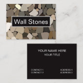 Kleurrijke muurstenen patroon visitekaartje (Voorkant / Achterkant)
