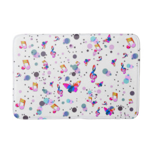 Kleurrijke muziek dansen badmat