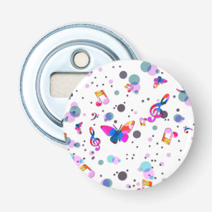 Kleurrijke muziek dansen button flesopener