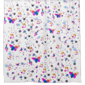 Kleurrijke muziek dansen douchegordijn (Voorkant)