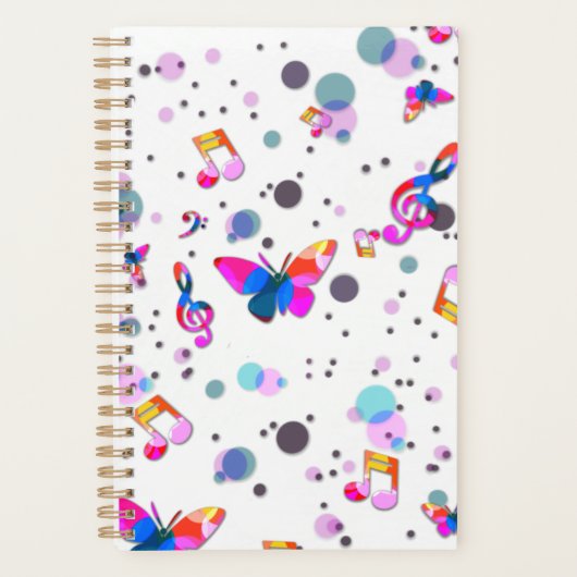Kleurrijke muziek dansen planner (Voorkant)