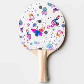 Kleurrijke muziek dansen tafeltennisbatje (Achterkant)