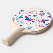 Kleurrijke muziek dansen tafeltennisbatje (Voorkant Gekanteld)