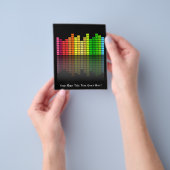 Kleurrijke Muziek Equalizer met Reflectie, Coole T Flyer (Hand)