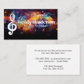 Kleurrijke muziek | Geluid Logo Visitekaartje (Voorkant / Achterkant)