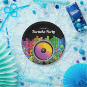 Kleurrijke Muziek Karaoke Verjaardagsfeest Papiere Papieren Bordje (Feest)