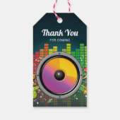 Kleurrijke Muziek Karaoke Verjaardagsfeestje Favor Cadeaulabel (Achterkant)