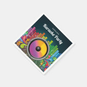 Kleurrijke muziek Karaoke verjaardagsfeestje papie Servet (Hoek)