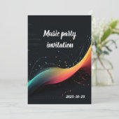 Kleurrijke muziek melodie kaart (Staand voorkant)