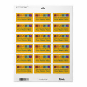 Kleurrijke muziek notitieboek en muziek labels (Full Sheet)