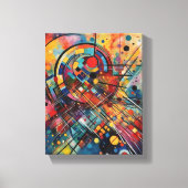 Kleurrijke muziek Samenstelling Abstract schildere Canvas Afdruk (Voorkant)