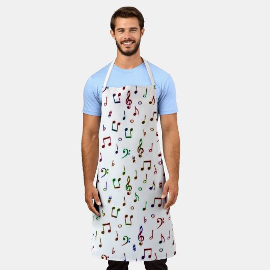 Kleurrijke muziek schort (Gedragen)
