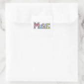 Kleurrijke muziek sticker (Tas)