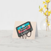 Kleurrijke muziekcassette kaart (Gele Bloem)