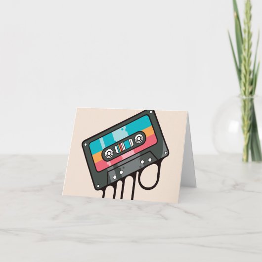 Kleurrijke muziekcassette kaart (Voorkant)