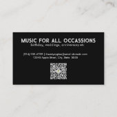 kleurrijke muziekgolf Minimal black DJ party gepla Visitekaartje (Achterkant)