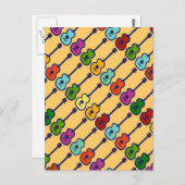 kleurrijke muziekinstrumenten briefkaart (Voorkant / Achterkant)