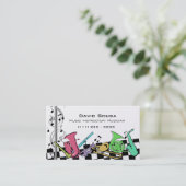 Kleurrijke muziekinstrumenten visitekaartje (Staand voorkant)