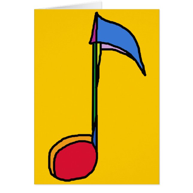 kleurrijke muzieknoot (Voorkant)