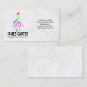 Kleurrijke muzieknoot | dirigent visitekaartje (Voorkant / Achterkant)