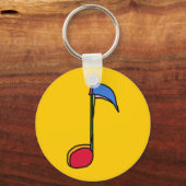 kleurrijke muzieknoot sleutelhanger (Voorkant)