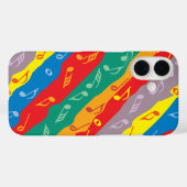 Kleurrijke muzieknoot strepen Case-Mate iPhone case (Achterkant (horizontaal))