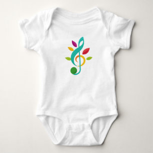 Kleurrijke Muzieknote Baby Body – Natuur Inspirati Romper