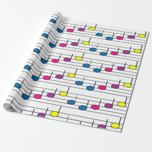 Kleurrijke Muzieknote Leuke Patroon Cadeaupapier