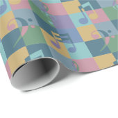 Kleurrijke muzieknoten Abstracte kunst Cadeaupapier (Rol Hoek)