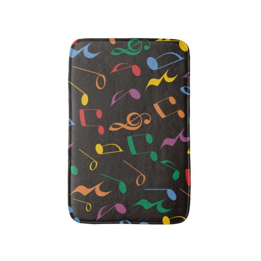 Kleurrijke Muzieknoten Badmat (Voorkant Verticaal)