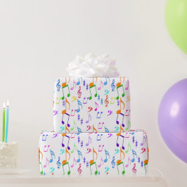 Kleurrijke Muzieknoten Cadeaupapier