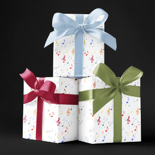 kleurrijke muzieknoten cadeaupapier