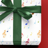 kleurrijke muzieknoten cadeaupapier