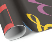 Kleurrijke Muzieknoten Cadeaupapier (Rol Hoek)