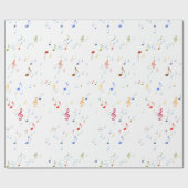 kleurrijke muzieknoten cadeaupapier (Vlak)