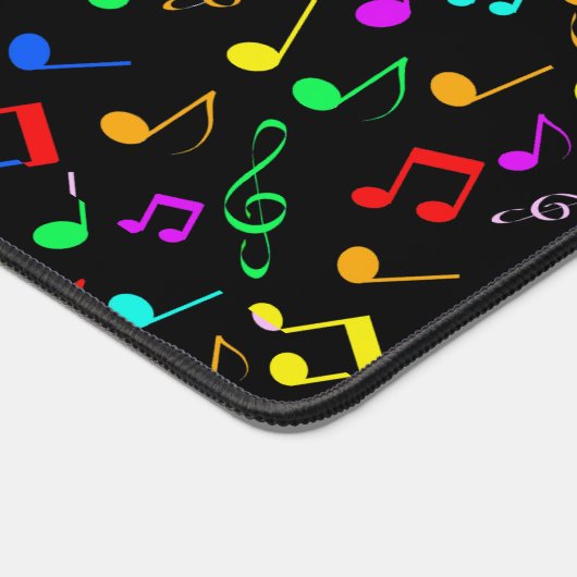 Kleurrijke muzieknoten Design Desk Mat (Hoek)