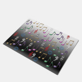 Kleurrijke muzieknoten deurmat (Schuin)