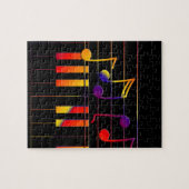 Kleurrijke Muzieknoten en sleutels Legpuzzel (Horizontaal)