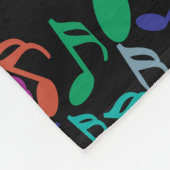 Kleurrijke Muzieknoten Fleece Deken (Hoek)
