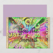 Kleurrijke Muzieknoten Kaart (Voorkant / Achterkant)