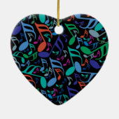 Kleurrijke Muzieknoten Keramisch Ornament (Achterkant)