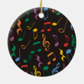 Kleurrijke Muzieknoten Keramisch Ornament (Achterkant)