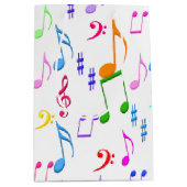 Kleurrijke Muzieknoten Medium Cadeauzakje (Voorkant)