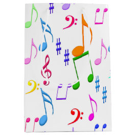 Kleurrijke Muzieknoten Medium Cadeauzakje
