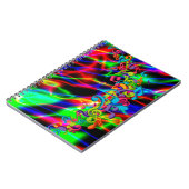 kleurrijke muzieknoten neon heldere achtergrond notitieboek (Linkerzijde)