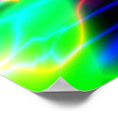 kleurrijke muzieknoten neon heldere achtergrondkle poster (Hoek)