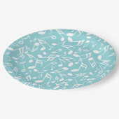 Kleurrijke Muzieknoten Papieren Bordje (Gekanteld)